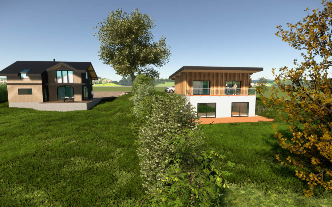 Construction de deux maisons à ossature bois à Izernore