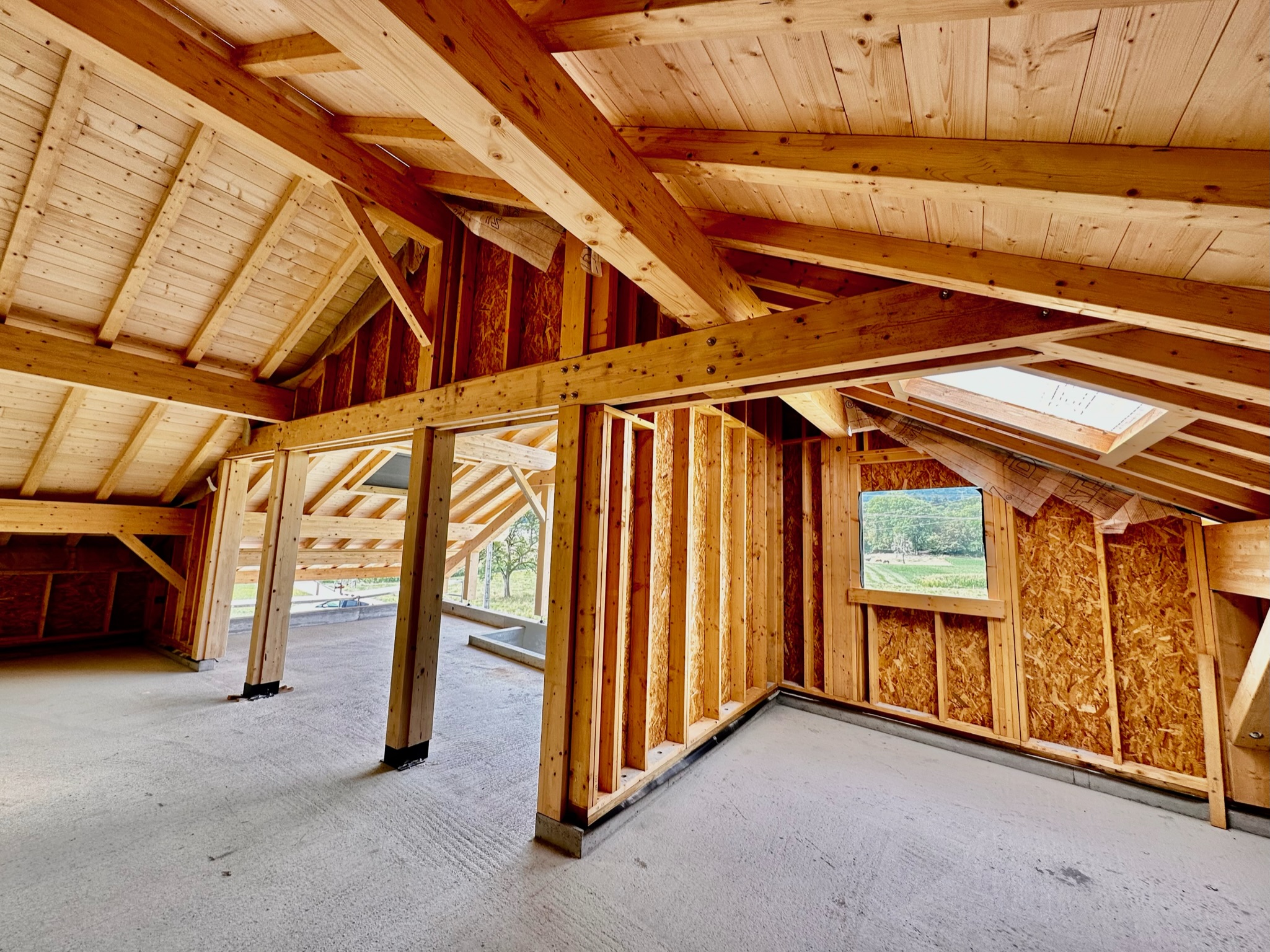 structure bois sur mesure baie vitre haute savoie renovation
