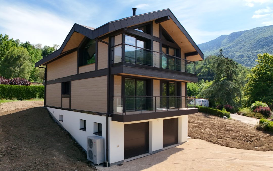 Construction d’une maison bois poteaux poutres à St Jorioz Haute savoie