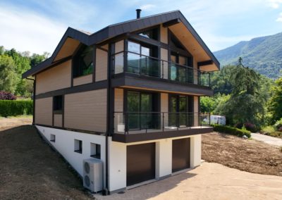 Construction d’une maison bois poteaux poutres à St Jorioz Haute savoie